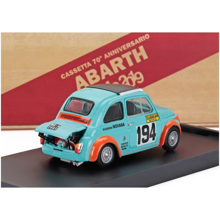 BRUMM FIAT ABARTH 500 595SS SCUDERIA NOVANA N 194 RALLY PIEVE SANTO STEFANO PASSO DELLO SPINO 1971 VINCENZO GATTAFONI - LIGHT
