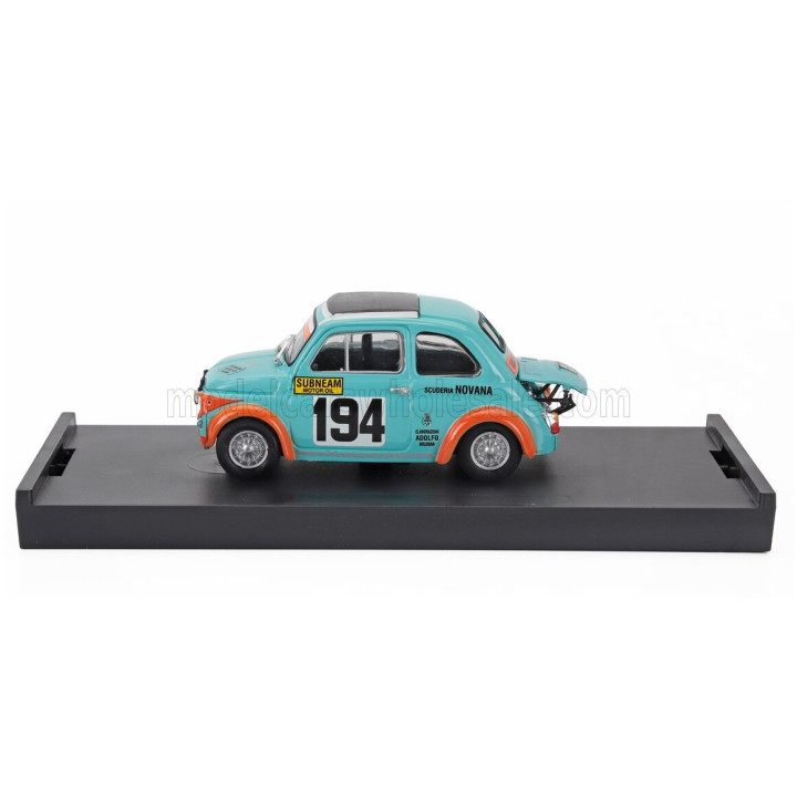 BRUMM FIAT ABARTH 500 595SS SCUDERIA NOVANA N 194 RALLY PIEVE SANTO STEFANO PASSO DELLO SPINO 1971 VINCENZO GATTAFONI - LIGHT