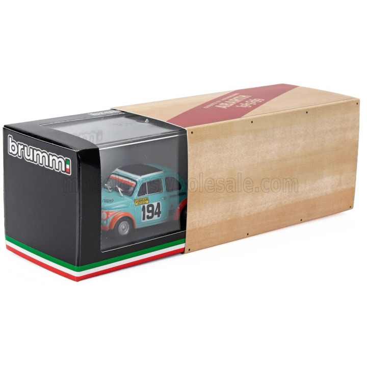 BRUMM FIAT ABARTH 500 595SS SCUDERIA NOVANA N 194 RALLY PIEVE SANTO STEFANO PASSO DELLO SPINO 1971 VINCENZO GATTAFONI - LIGHT
