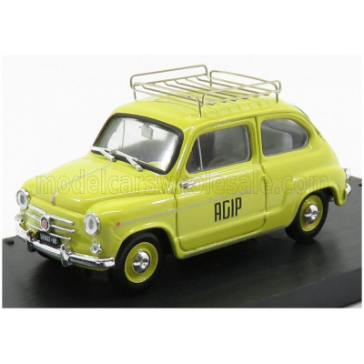 BRUMM FIAT 600D VEICOLO COMMERCIALE PUBLICITAIRE AGIP 1960 - YELLOW 1/43