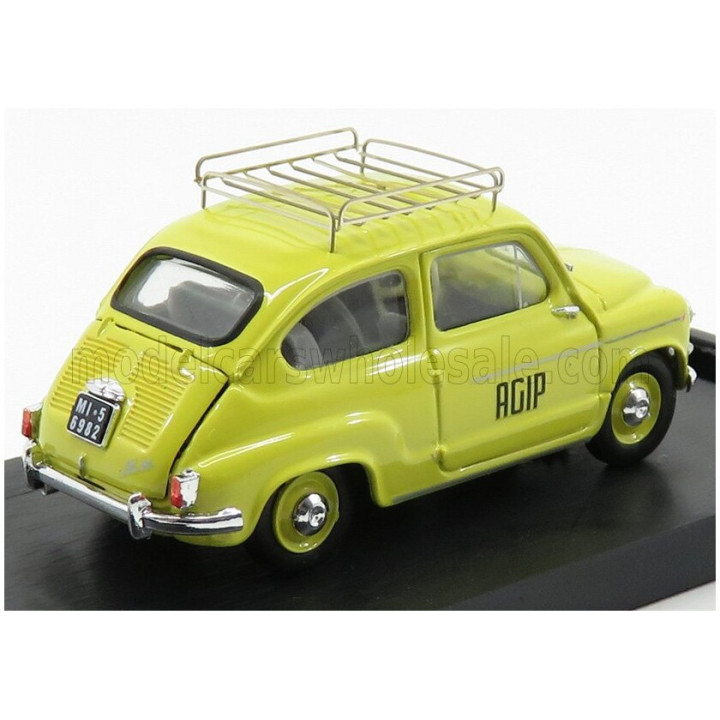 BRUMM FIAT 600D VEICOLO COMMERCIALE PUBLICITAIRE AGIP 1960 - YELLOW 1/43