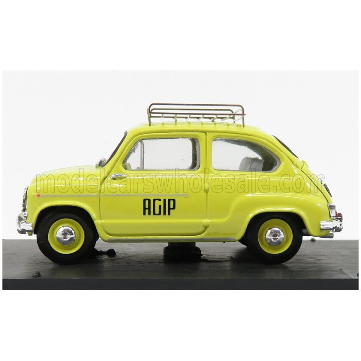 BRUMM FIAT 600D VEICOLO COMMERCIALE PUBLICITAIRE AGIP 1960 - YELLOW 1/43