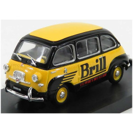 BRUMM FIAT 600 MULTIPLA VEICOLO COMMERCIALE LUCIDO DA SCARPE BRILL 1956 - YELLOW BLUE 1/43