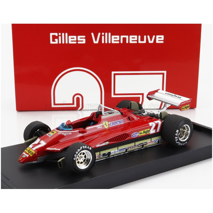 BRUMM FERRARI F1 126C2 N 27 BRAZILIAN GP 1982 GILLES VILLENEUVE - RED 1/43