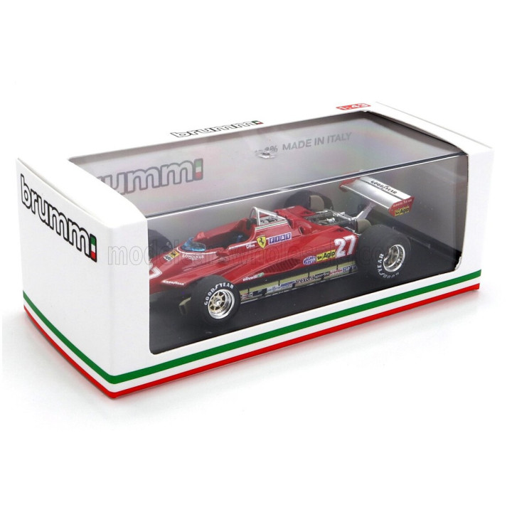 BRUMM FERRARI F1 126C2 N 27 BRAZILIAN GP 1982 GILLES VILLENEUVE - RED 1/43
