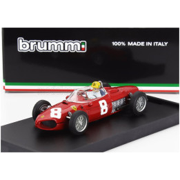 BRUMM FERRARI F1 156 N 8 ITALY MONZA ITALY GP 1961 RICARDO RODRIGUEZ - WITH DRIVER FIGURE - RED 1/43