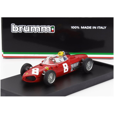BRUMM FERRARI F1 156 N 8 ITALY MONZA ITALY GP 1961 RICARDO RODRIGUEZ - WITH DRIVER FIGURE - RED 1/43