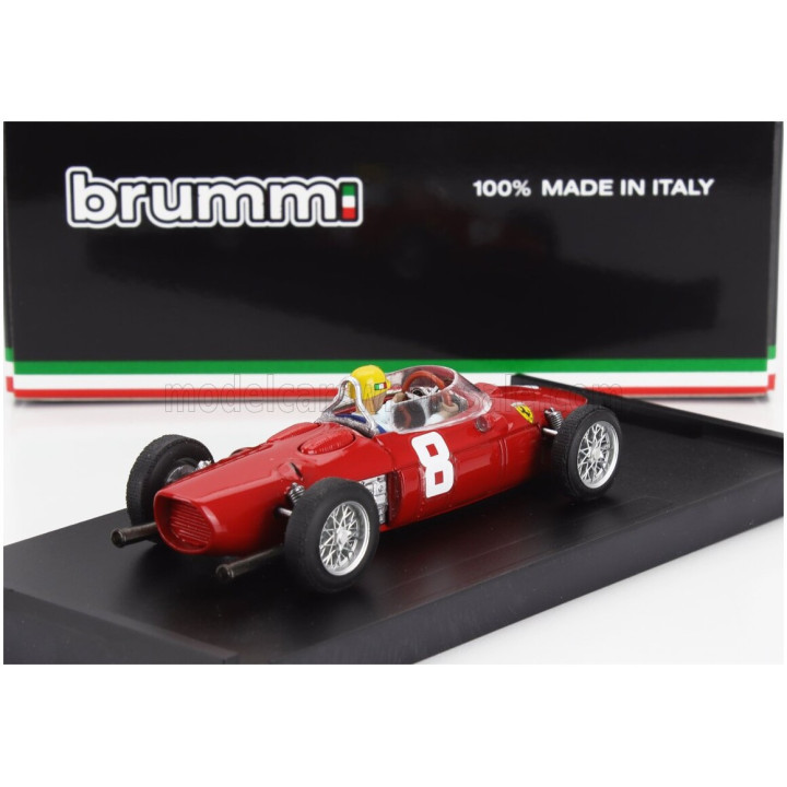 BRUMM FERRARI F1 156 N 8 ITALY MONZA ITALY GP 1961 RICARDO RODRIGUEZ - WITH DRIVER FIGURE - RED 1/43
