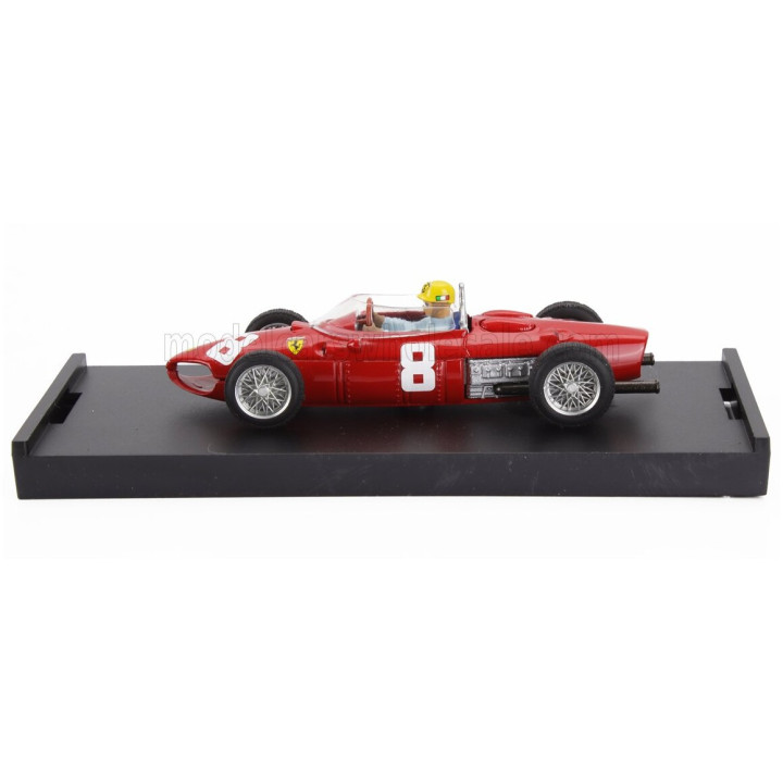 BRUMM FERRARI F1 156 N 8 ITALY MONZA ITALY GP 1961 RICARDO RODRIGUEZ - WITH DRIVER FIGURE - RED 1/43