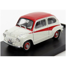 BRUMM FIAT 600 750 DERIVAZIONE ABARTH 1956 - GREY RED 1/43