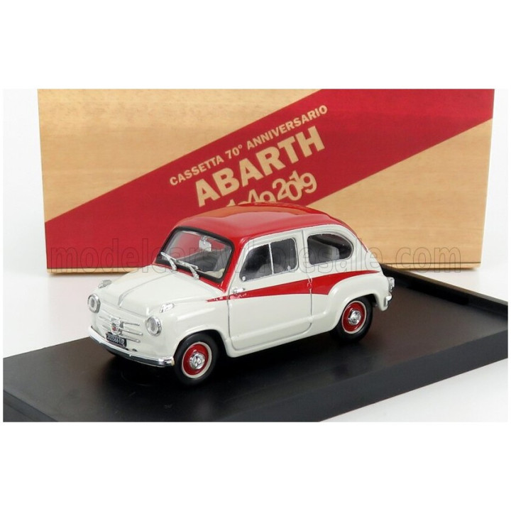 BRUMM FIAT 600 750 DERIVAZIONE ABARTH 1956 - GREY RED 1/43