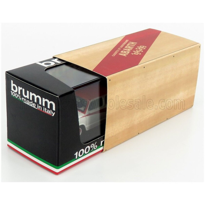 BRUMM FIAT 600 750 DERIVAZIONE ABARTH 1956 - GREY RED 1/43