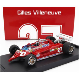 BRUMM FERRARI F1 126CK TURBO N 27 ISTRANA AIRPORT DUEL WITH F104 AIRPLANE 1981 GILLES VILLENEUVE - RED 1/43