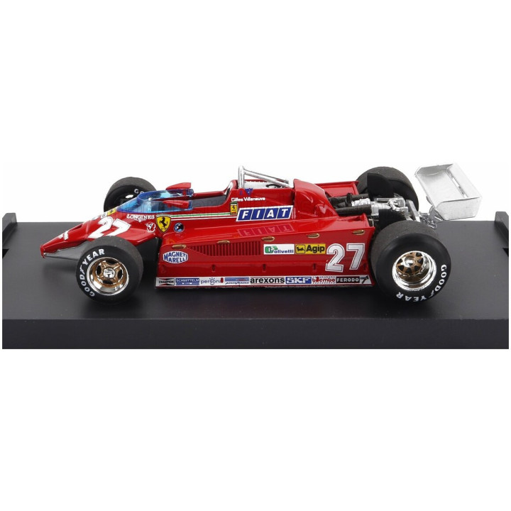 BRUMM FERRARI F1 126CK TURBO N 27 ISTRANA AIRPORT DUEL WITH F104 AIRPLANE 1981 GILLES VILLENEUVE - RED 1/43