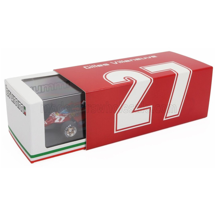 BRUMM FERRARI F1 126CK TURBO N 27 ISTRANA AIRPORT DUEL WITH F104 AIRPLANE 1981 GILLES VILLENEUVE - RED 1/43