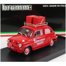 BRUMM FIAT 600D SADOMASOSEX TARANTO 1960 - LA MAZURKA DEL BARONE DELLA SANTA E DEL FICO FIORONE 1975 - RED 1/43