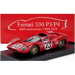 BRUMM FERRARI 330 P3/P4 4.0L V12 SPIDER TEAM FERRARI SPA SEFAC N 23 WINNER 24h DAYTONA 1967 LORENZO BANDINI - CHRIS AMON - RED
