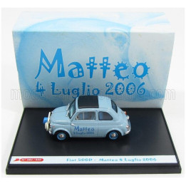 BRUMM FIAT 500D 1960 - E' NATO MATTEO COMO 4 LUGLIO 2006 - LIGHT BLUE 1/43