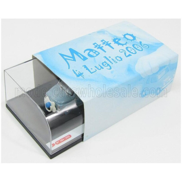 BRUMM FIAT 500D 1960 - E' NATO MATTEO COMO 4 LUGLIO 2006 - LIGHT BLUE 1/43