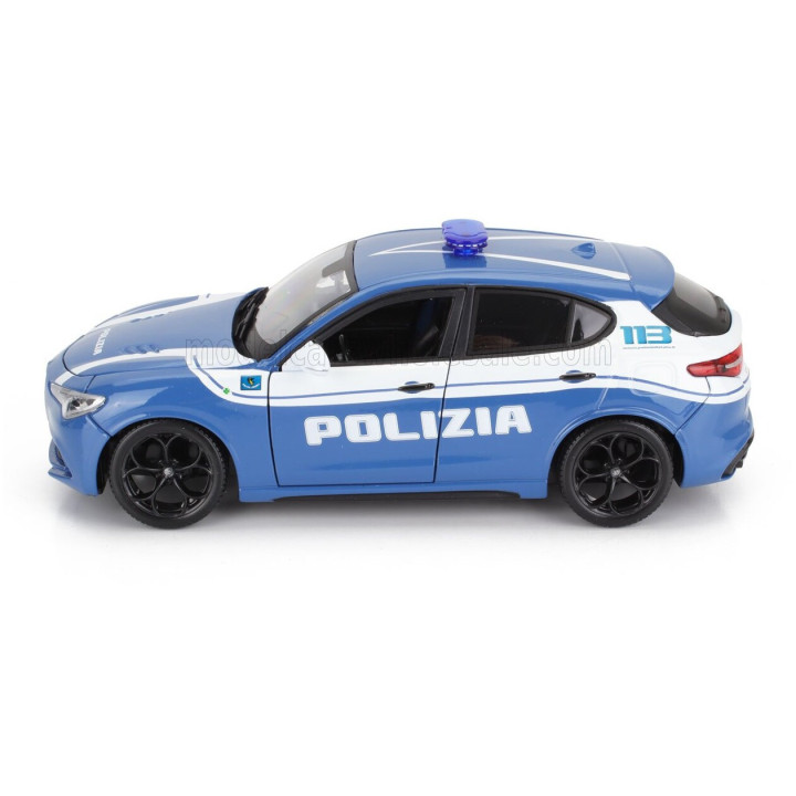 BURAGO ALFA ROMEO STELVIO POLIZIA 2017 - LIGHT BLUE 1/24