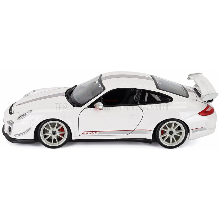 BURAGO PORSCHE 911 997-2 GT3 RS 4.0 COUPE 2012 - WHITE SILVER 1/18