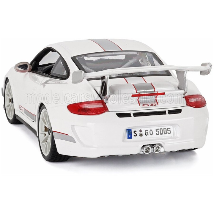 BURAGO PORSCHE 911 997-2 GT3 RS 4.0 COUPE 2012 - WHITE SILVER 1/18