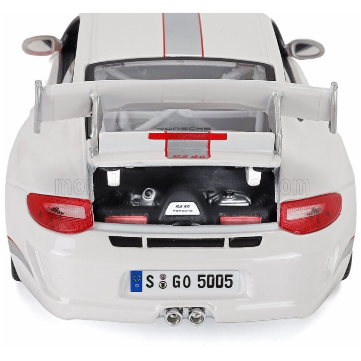 BURAGO PORSCHE 911 997-2 GT3 RS 4.0 COUPE 2012 - WHITE SILVER 1/18