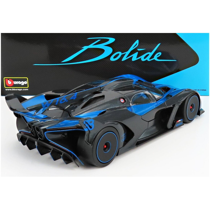 BURAGO BUGATTI BOLIDE W16 8.0 FOUR-TURBO 1850hp 500km/h 2020 - BLUE BLACK 1/18
