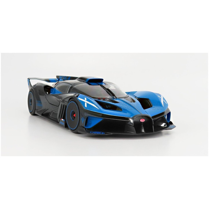 BURAGO BUGATTI BOLIDE W16 8.0 FOUR-TURBO 1850hp 500km/h 2020 - BLUE BLACK 1/18