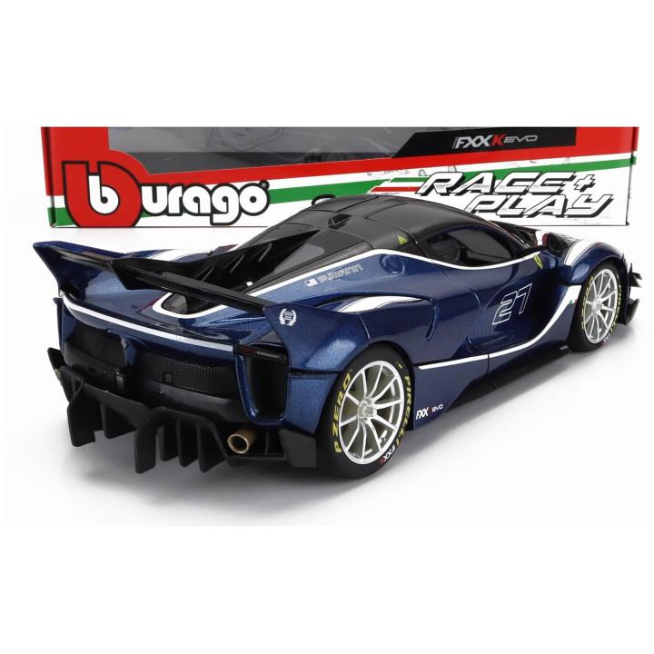 BURAGO FERRARI FXX-K EVO N 27 HYBRID 6.3 V12 1050hp 2018 - BLUE BLACK 1/18