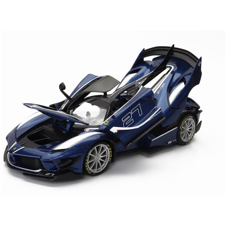 BURAGO FERRARI FXX-K EVO N 27 HYBRID 6.3 V12 1050hp 2018 - BLUE BLACK 1/18