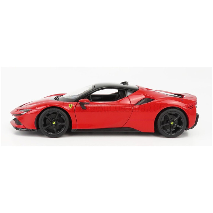 BURAGO FERRARI SF90 STRADALE HYBRID 1000hp 2019 - RED BLACK 1/18