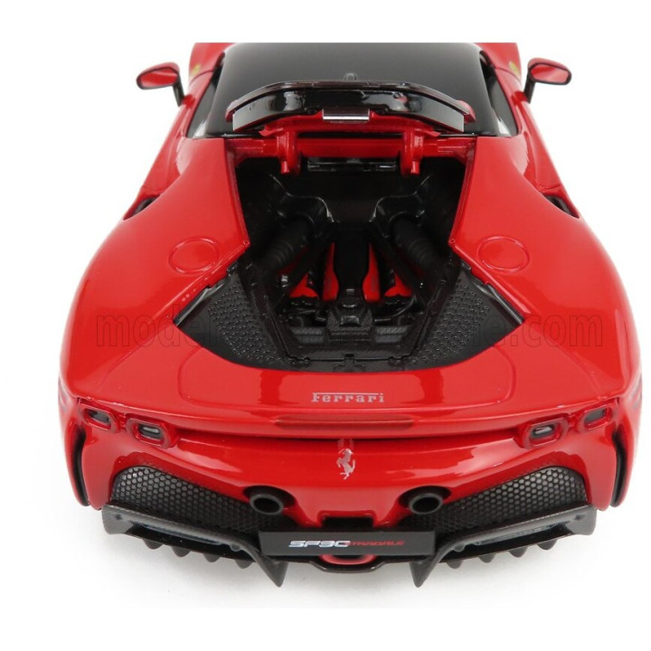 BURAGO FERRARI SF90 STRADALE HYBRID 1000hp 2019 - RED BLACK 1/18