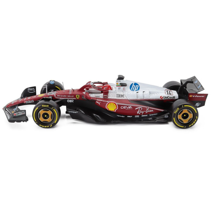 BURAGO FERRARI F1 SF-25 TEAM SCUDERIA FERRARI HP N 16 MONZA ITALY GP 2025 CHARLES LECLERC - NIKI LAUDA 50th ANNIVERSARY WORLD