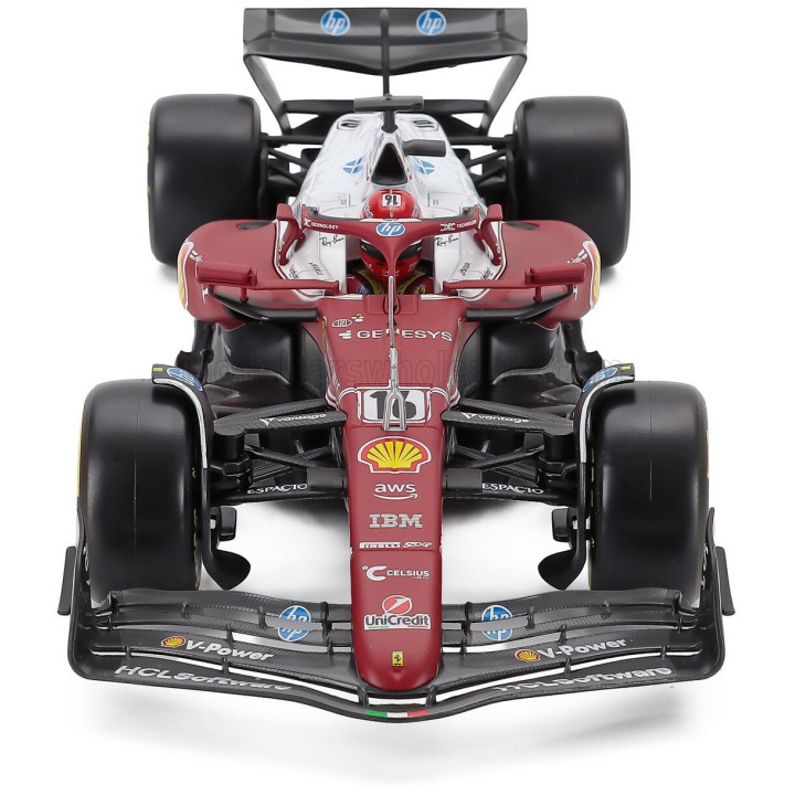 BURAGO FERRARI F1 SF-25 TEAM SCUDERIA FERRARI HP N 16 MONZA ITALY GP 2025 CHARLES LECLERC - NIKI LAUDA 50th ANNIVERSARY WORLD