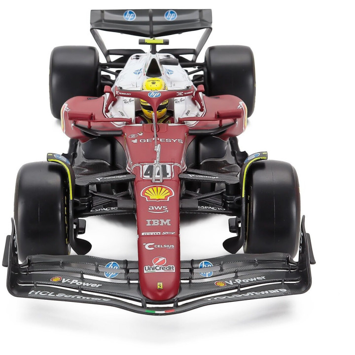 BURAGO FERRARI F1 SF-25 TEAM SCUDERIA FERRARI HP N 44 MONZA ITALY GP 2025 LEWIS HAMILTON - NIKI LAUDA 50th ANNIVERSARY WORLD
