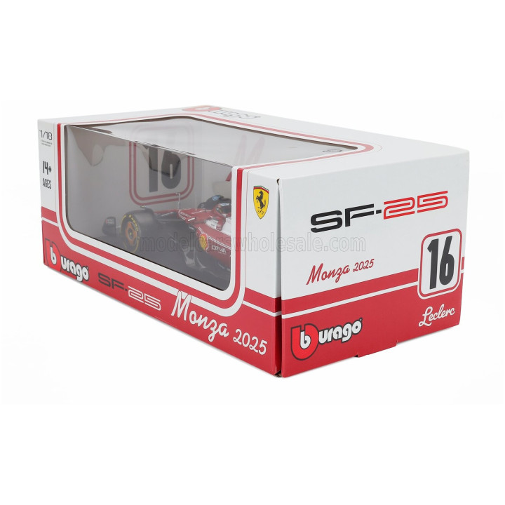 BURAGO FERRARI F1 SF-25 TEAM SCUDERIA FERRARI HP N 44 MONZA ITALY GP 2025 LEWIS HAMILTON - NIKI LAUDA 50th ANNIVERSARY WORLD