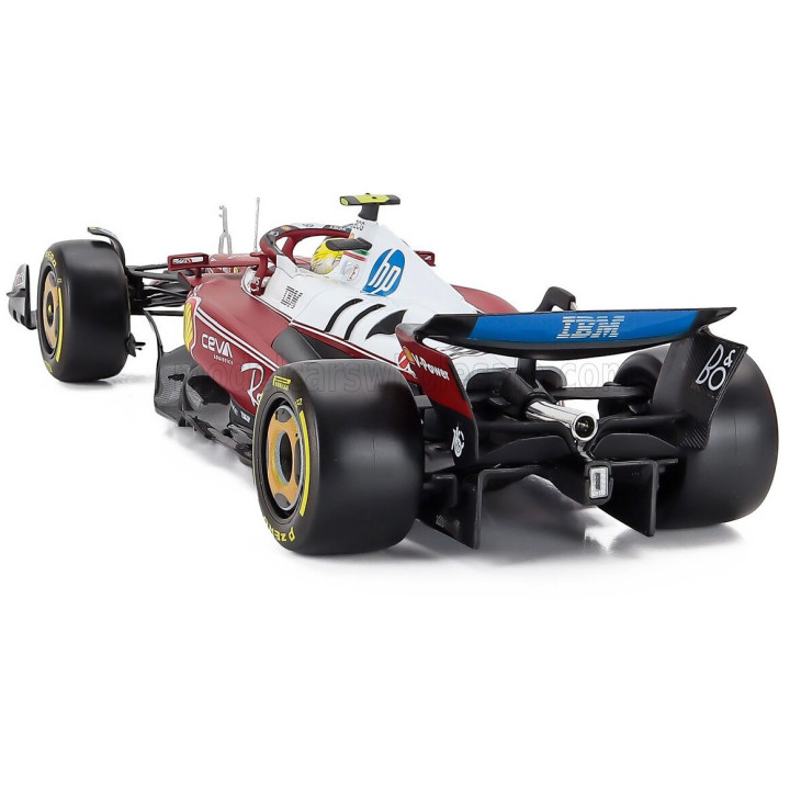 BURAGO FERRARI WITH SHOWCASE - F1 SF-25 TEAM SCUDERIA FERRARI HP N 44 MONZA ITALY GP 2025 LEWIS HAMILTON - NIKI LAUDA 50th