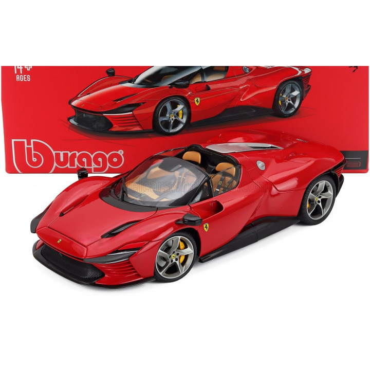 BURAGO FERRARI DAYTONA SP3 CLOSED ROOF 2022 - ROSSO CORSA 322 - RED 1/18