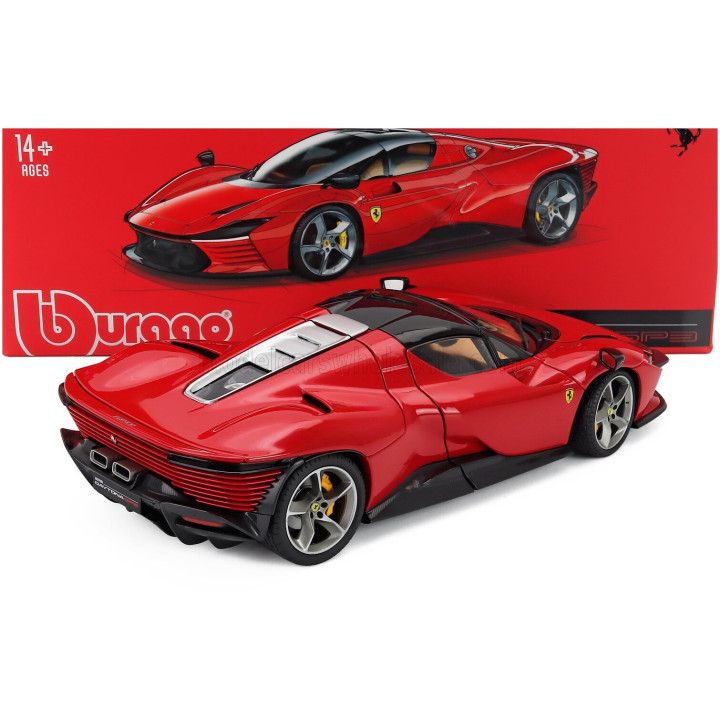 BURAGO FERRARI DAYTONA SP3 CLOSED ROOF 2022 - ROSSO CORSA 322 - RED 1/18