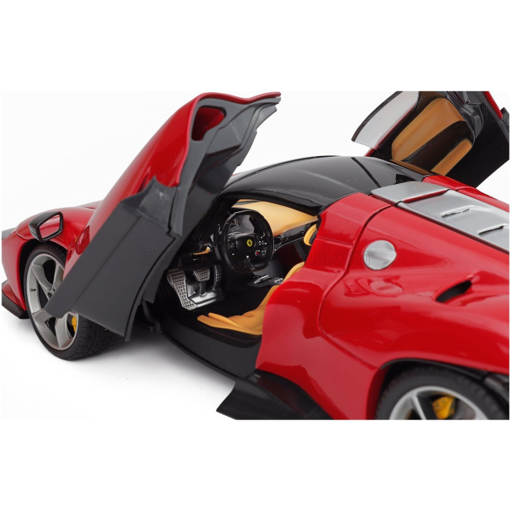 BURAGO FERRARI DAYTONA SP3 CLOSED ROOF 2022 - ROSSO CORSA 322 - RED 1/18