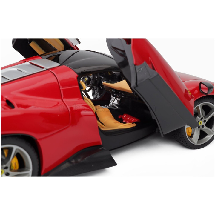 BURAGO FERRARI DAYTONA SP3 CLOSED ROOF 2022 - ROSSO CORSA 322 - RED 1/18