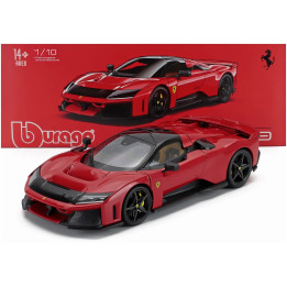 BURAGO FERRARI F80 2024 - BLACK WHEELS - ROSSO CORSA - RED 1/18