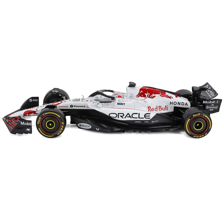 BURAGO RED BULL F1 RB21 TEAM ORACLE RED BULL RACING N 1 WINNER JAPAN GP 2025 MAX VERSTAPPEN - WHITE RED 1/18
