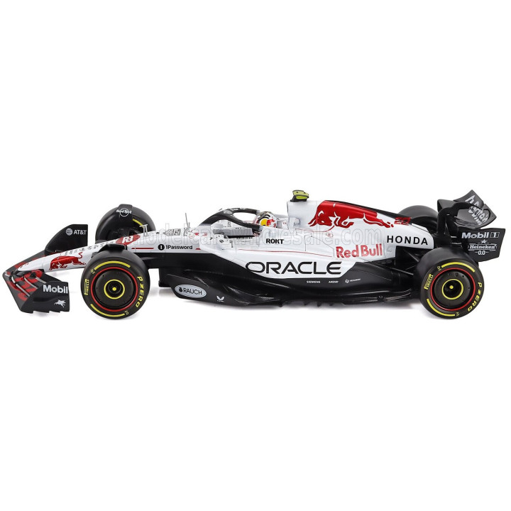 BURAGO RED BULL F1 RB21 TEAM ORACLE RED BULL RACING N 22 JAPAN GP 2025 YUKI TSUNODA - WHITE RED 1/18