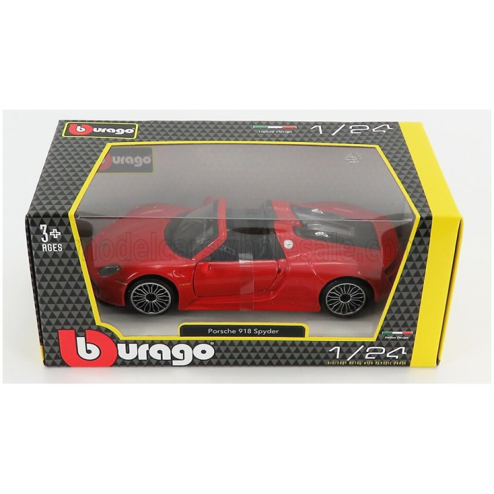 BURAGO PORSCHE 918 SPYDER 2010 - RED 1/24