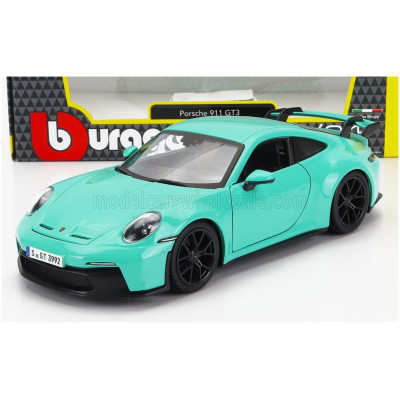 BURAGO PORSCHE 911 992 GT3 COUPE 2021 - MINT GREEN 1/24