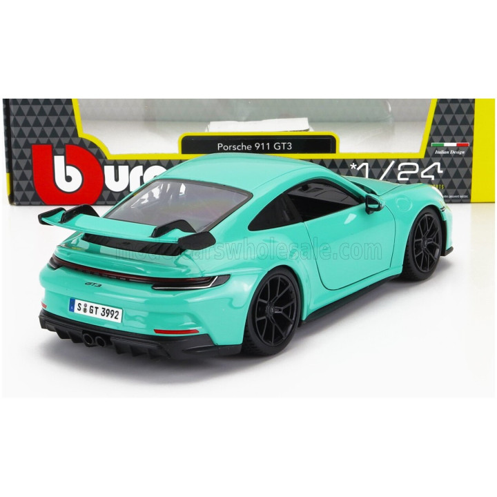 BURAGO PORSCHE 911 992 GT3 COUPE 2021 - MINT GREEN 1/24