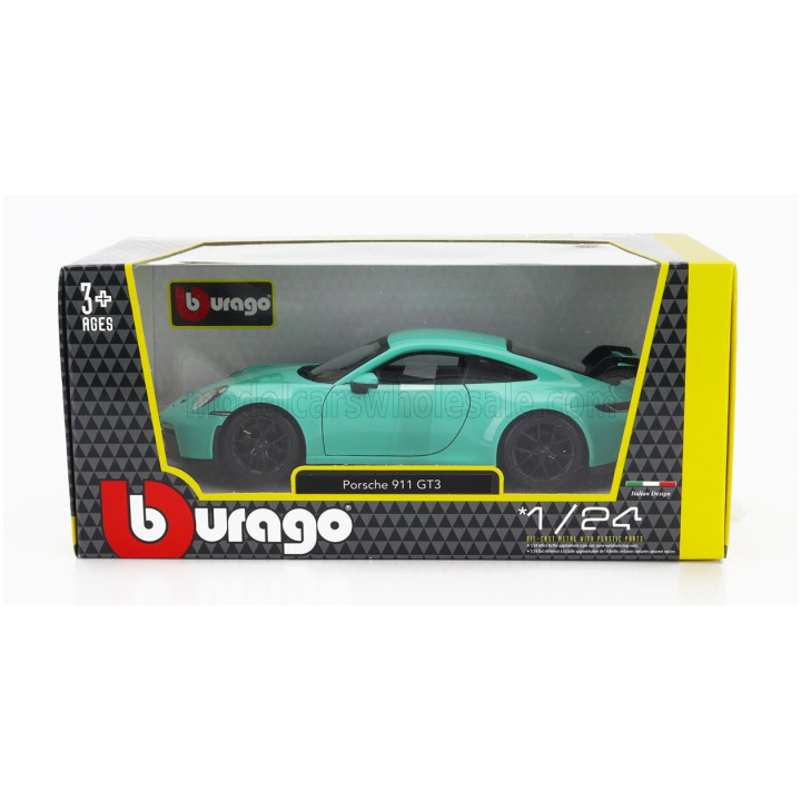 BURAGO PORSCHE 911 992 GT3 COUPE 2021 - MINT GREEN 1/24