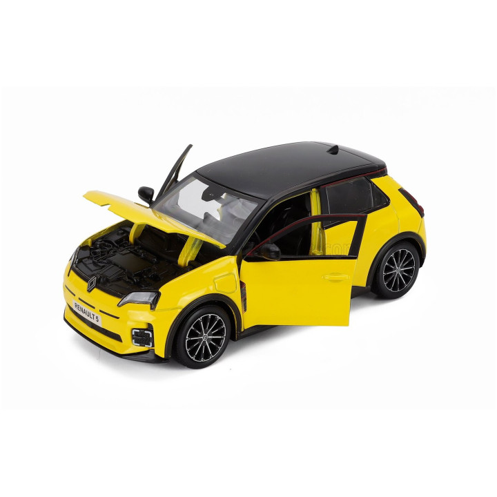 BURAGO RENAULT R5 E-TECH 2024 - POP YELLOW BLACK 1/24